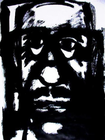 Mirada 2 - 100x70cm - Óleo Papel - 2004.